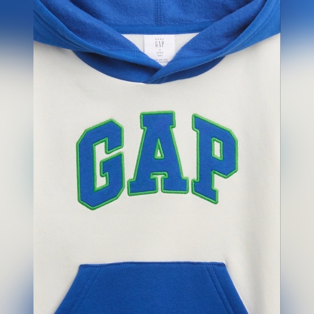 Gap Baby Relaxed Colorblock Logo Hoodie. Size 6-12mo, New - Picture 3 of 3